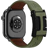 Grahied Genuine Leather Watch Band Compatible with Apple Watch Bands 42mm 44mm 45mm 46mm 49mm, Dressy Strap Magnetic Buckle for Women Men iWatch Ultra SE Series 10/9/8/7/6/5/4/3/2/1