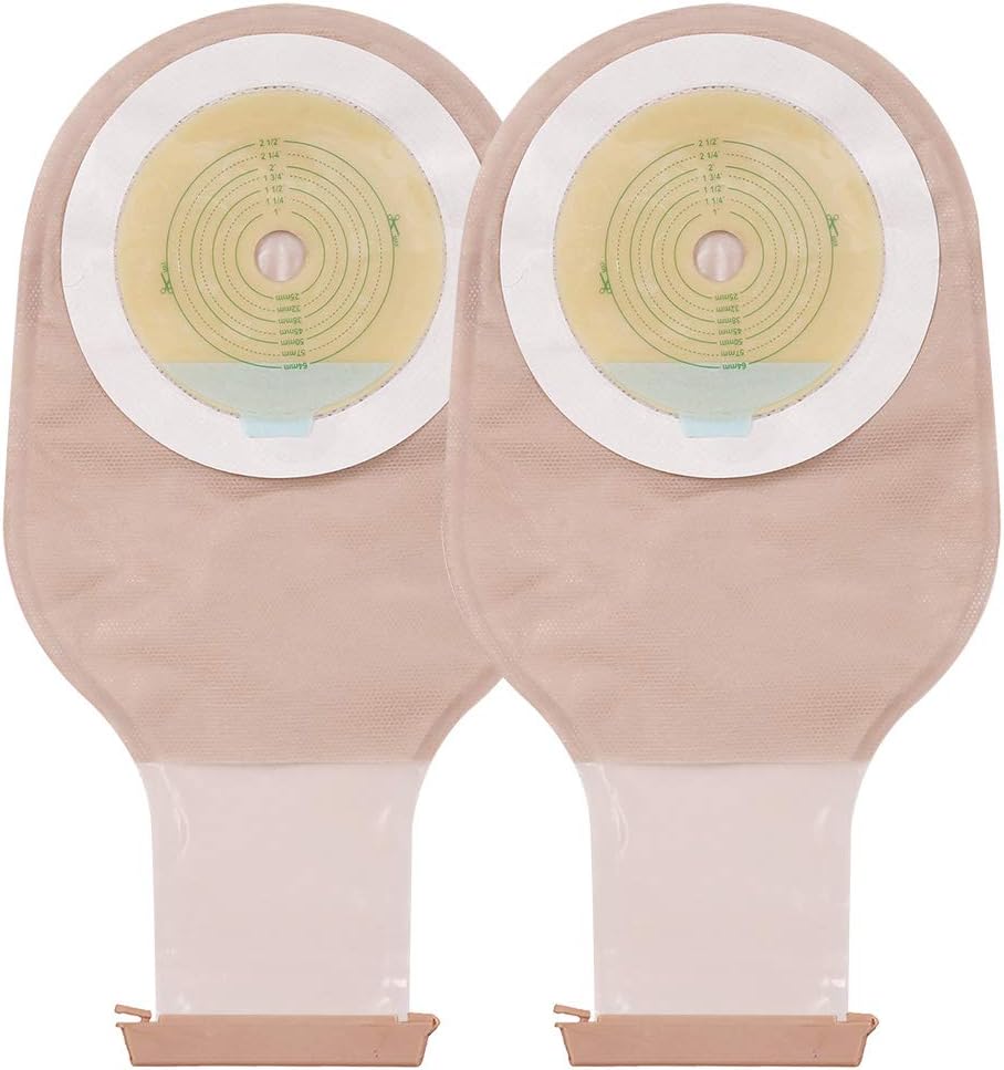 LotFancy 20PCS Ostomy Supplies, Colostomy Bags, One Piece Drainable Pouches with Clamp Closure for Ileostomy Stoma Care, Cut-to-Fit, Pack of 20/Box: Health & Personal Care