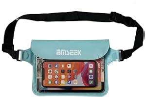 EMSEEK Waterproof Waist Pouch Dry Belt Bag Fanny Pack Keep Your Key Fob Wallet Kindle Phone Dry Perfect For Swim Surf Snorkel(Light Green)