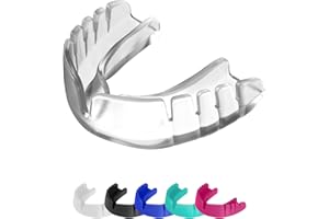 OPRO Snap-Fit Instant Level Mouth Guard – Quick Protection Mouthguard for Lacrosse, jiu Jitsu, Rugby, MMA, Boxing, Wrestling, and Football Mouthpiece – Includes Mouth Guard Case (Adult, Clear)