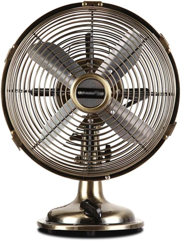 LFan Metal Desk Fans, Study Coffee Shop Electric Fans Cooling Adjustable Tilt Angle Mechanical