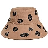 Lele Sadoughi Women's Embroidered Long Brim Bucket Hat