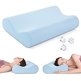 AM AEROMAX Queen Size Soft Contour Memory Foam Pillow, Cervical Pillow for Neck Pain Relief, Neck Orthopedic Sleeping Pillows for Side, Back and Stomach Sleepers.