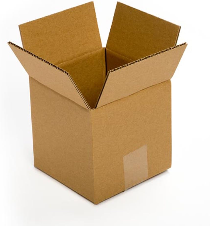 Pratt PRA0006 Recycled Corrugated Cardboard Single Wall Standard Cube Box with C Flute, 5" Length x 5" Width x 5" Height, (Pack of 25)