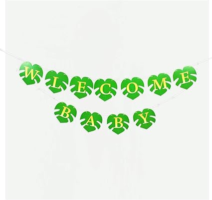 Amazon Com Luckylibra Jungle Theme Baby Shower Banner Welcome