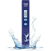 QNCIGER TDS Meter Digital Water Tester, ppm Meter for Drinking Water,Blue | ATC, hold and auto-off functions, portable ppm meter for tap water, RO filters, aquariums, pools and hydroponics