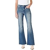 WallFlower Womens Fearless Curvy Super Flare High Rise Insta Vintage Juniors Jeans