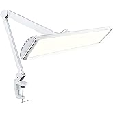 Neatfi 3,500 Lumens LED Desk Lamp, Dimmable, 26-Inch Shade, CCT (White-2) | 540 SMD LEDs, adjustable color temperature with 3 light modes, wide task lighting for reading, crafts, workbench and office
