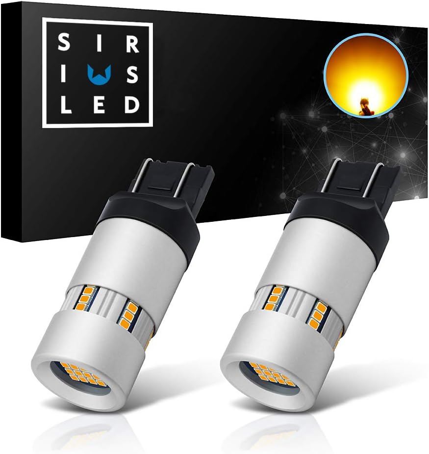 SIRIUSLED BuiltIn Resistor 7443 7444 LED Turn Signal Bulb Yellow