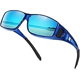 FIMILU Fit Over Sunglasses for Men, Polarized Rectangle Glasses Anti-Glare Trendy Fashion Designed for Travel