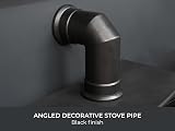 Adam Angled Decorative Stove Pipe Black 260 x 120 x 205 mm view 2