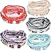 5 PACK (50pcs) Multilayer Bohemian Beaded Bangle Bracelet Crystal Charm Stretch Beach 10 PCS / Pack Set Boho Jewelry for Women Men Link Wrist Chain