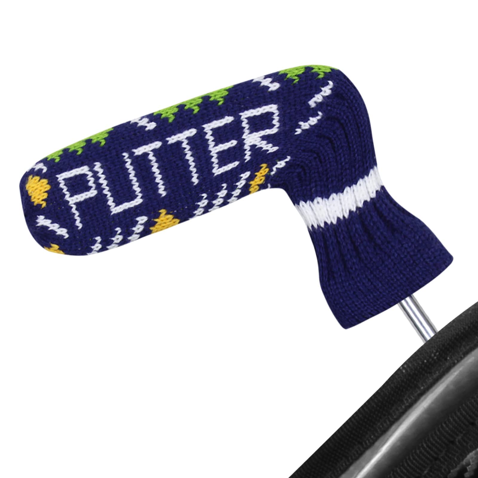 Blue Green Golf Blade Putter Cover, 1 Piece in Pack, Double Layers knit, Fits Blade Putters, Cute and SoftAcrylic Fabric