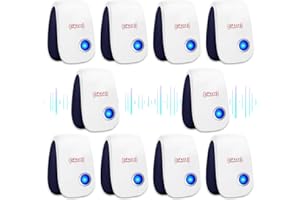WYEWYE Ultrasonic Pest Repeller 10 Packs, Electronic Repellent for Pest Control, Pest Repellent Plug in, Indoor Rodent Repellent Electronic for Mosquito,Spider,Rodent,Mouse, Safe for Humans and Pets