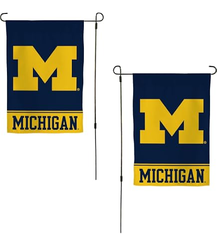 University Of Michigan Gartenflagge – Doppelseitig, 30,5 X 45,7 Cm, Wetterfestes Polyester