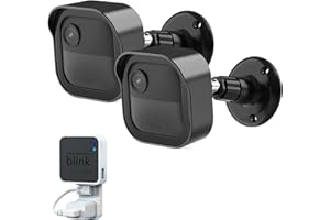 PEFECON Blink Outdoor 4th Gen Camera Mount, 2Pack Weatherproof Housing and 360 Degrees Adjustable Bracket with Sync Module Mount for Blink Outdoor Camera System (Black, Cameras not Included)