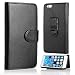 Vertical Black Premium PU Leather Wallet Pouch with Belt Clip for iPhone 6 (4.7")