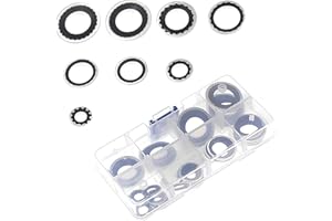 Eratus 30 PCS Automotive Air Conditioning Compressor High Temperature Repair Gasket Combination Kit, Six Specifications of Co