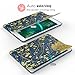 MoKo Case for New iPad 2017 9.7 Inch - Slim Lightweight Smart-shell Stand Cover with Translucent Frosted Back Protector for Apple All-New iPad 9.7 Inch 2017 Tablet, Flowers (Auto Wake / Sleep)