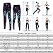 Eco-daily Women's Pants Leggings for Running, Yoga, Gym Tights Base Layer Leggings / Workout, Black/Blue (PL1511-02), US Med (Tag XL)