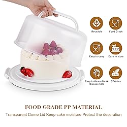 Cake Carrier with Lid and Handle, Multipurpose Cake