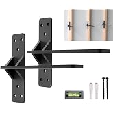 16 inch Floating Countertop Support Brackets by Balin Designs, Free hanging Floating Shelf Brackets Heavy Duty, Invisible Wall Shower Bench T Support for Vanities, Granite Countertops, (2 pack)