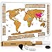Premium Scratch Off World Map Poster – Large World Map w/ Defined United States, Country Flags + Scratcher Tool & 3M Mounts by Mialuchi
