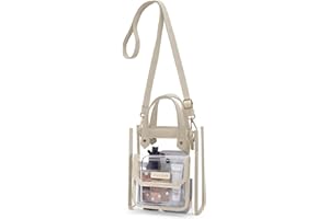 Missnine Small Clear Bag for Stadium Event Approved Clear Purse Women PVC Crossbody Bag Concert Shoulder HandBag