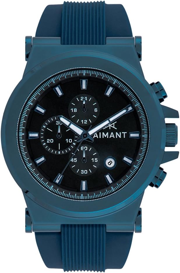 AIMANT Monaco Cronograph Watches | 48 MM Men's Analog Watch | Silicone Strap