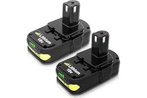 ENERMALL 2-Pack 3000mAh 18V P102 P108 Li-ion Replacement Battery for Ryobi 18 Volt Battery Lithium-ion Plus Battery Max P102 P108 P103 P105 P107 P109 P104 Compatible with Ryobi 18Volt Power Cordless Tools