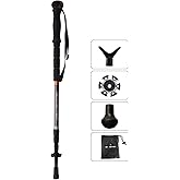 G2 GO2GETHRE Multipurpose Telescopic Trekking Poles - Strong Aircraft Alloy Walking Sticks for Hiking and Hunting,Quick Locks System (1pc)