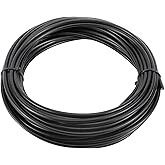 YaeMarine 5mm X 50ft Bicycle/Bike Lined Brake Cable Housing Black