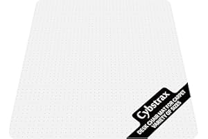 Cybstrax Office Chair Mat for Carpet Floor, 0.1" Thick 48" x 40" Heavy Duty Computer Chair Mats for Low Pile Carpet, Transparent Carpet Protector Floor Mats for Home (Rectangular)