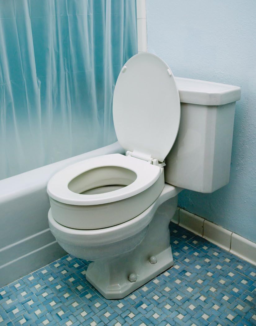 Essential Medical Supply Toilet Seat Riser, Elongated, 19.5 x 14 x 3.5 Inch: Health & Personal Care