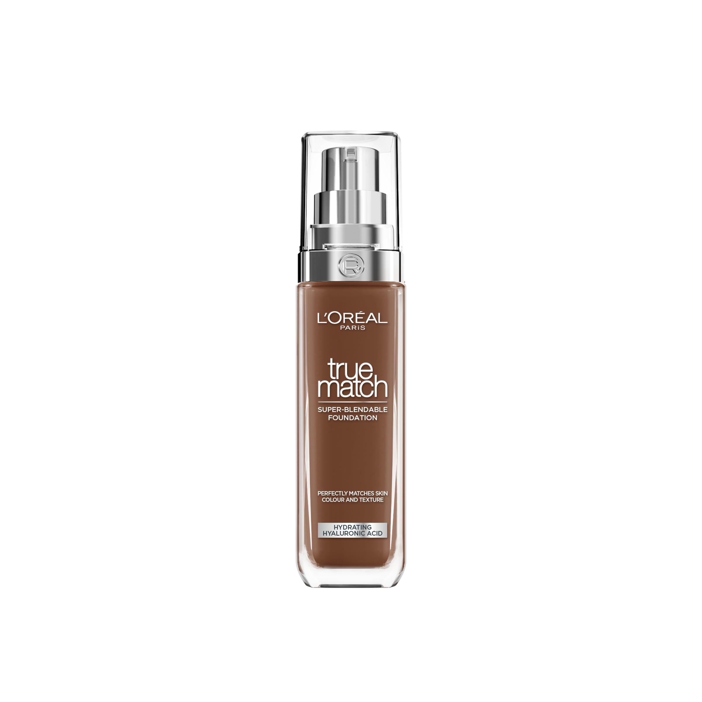L'Oreal Paris True Match Liquid Foundation, Skincare Infused with Hyaluronic Acid, SPF 17, Available in 40 Shades, 11N Deep Coffee, 30 ml