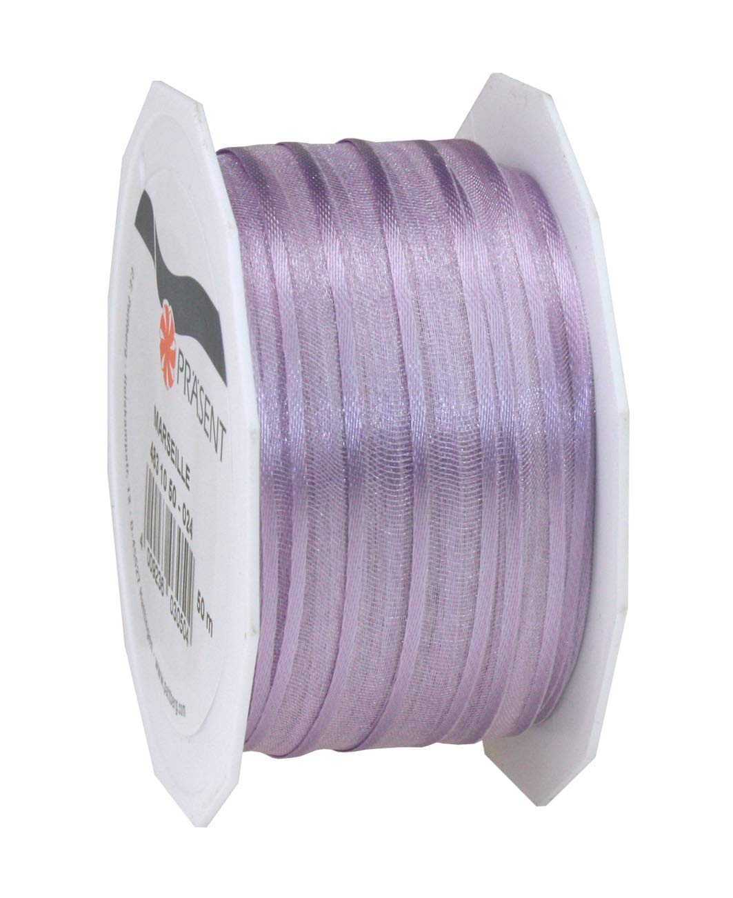 Präsent - Marseille Wired Organza Ribbon Syringa 10 mm Width, 50 m Length