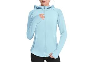 LIONJIE Girls Lightweight Jacket Long Sleeve Zip Up Athletic Hoodie Top UPF50+ Fishing Hiking Sun Protection Outwear