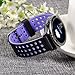Lwsengme Silicone Quick Release - Choose Color & Width (18mm, 20mm,22mm) - Soft Rubber Watch Bands (Black/Purple, 20mm)