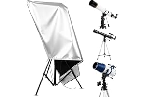 Cabilock Astronomical Telescope Cover with Elastic Ropes Outdoor Weatherproof Protective Silver for