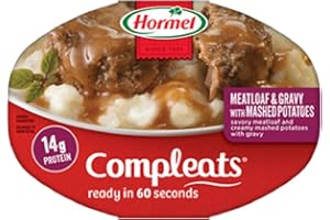 Hormel, ComplEats, Microwave Dinner, 10oz Tray (Pack of 8) (Choose Varieties Below) (Meatloaf with Potatoes & Gravy)
