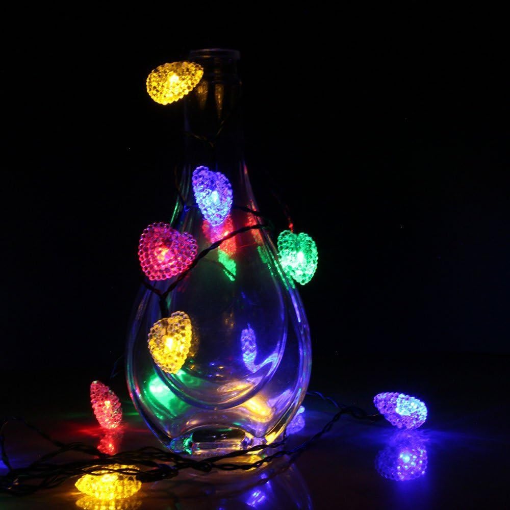 Solar String Lights,KINGCOO 20ft 30LED Love Heart Shape Waterproof Christmas Solar Starry Fairy Decorative Lights with 8 Modes for Halloween Garden Wedding Party Home Patio(Multicolor) - Image 5