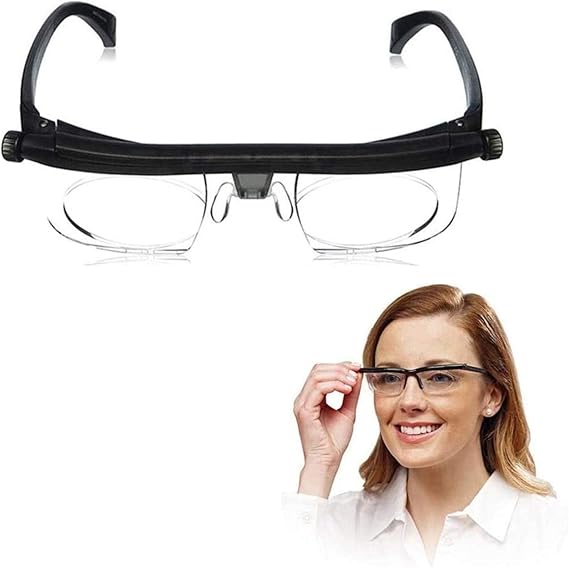 ZGHYBD Adjustable Dial Glasses,Metal HalfFrame Reading Glasses