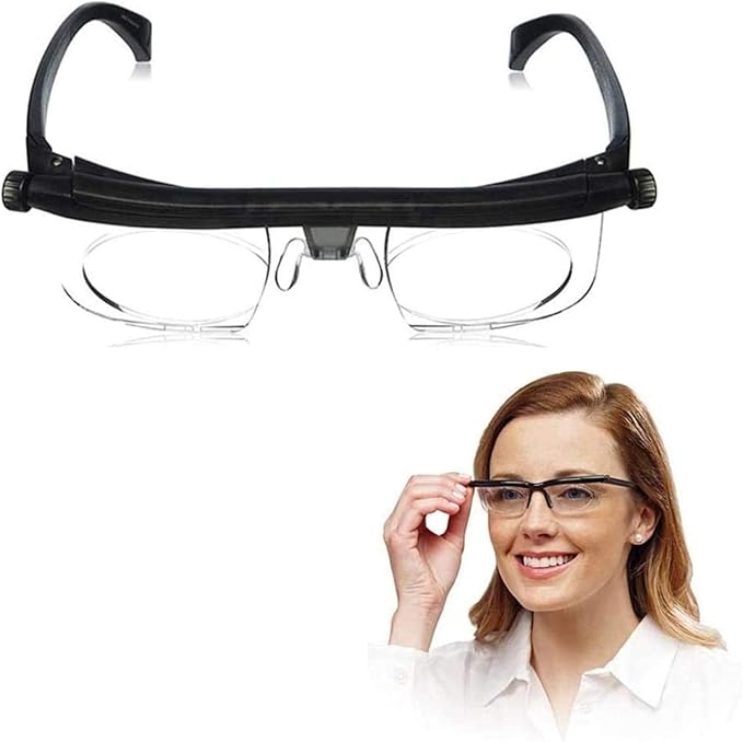 ZGHYBD Adjustable Dial Glasses,Metal HalfFrame Reading Glasses