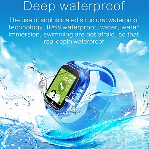 Kids Smart Watch Phone IP68 Waterproof GPS Tracker for Girls Boys Children 2019 New Birthday Holiday Gift Game Toy SIM Watch Camera Pedometer SOS Anti-lost Touch Fitness Tracker for IOS/Android