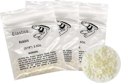 Xumann 300 Pcs Orthodontic Elastic Bands 3/16 for Braces Rabbit