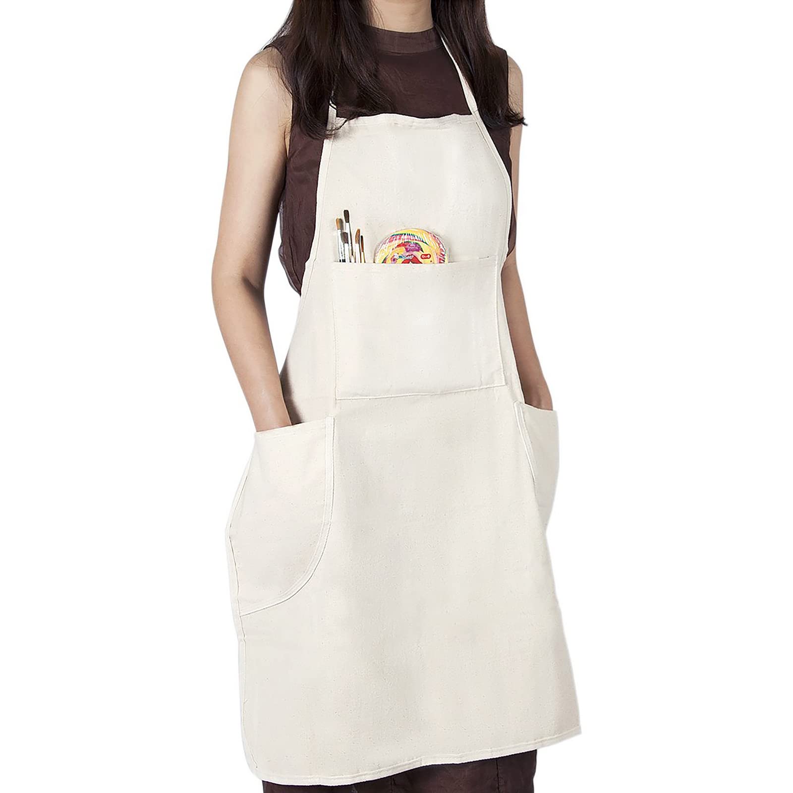 Conda Artist Apron with Pockets, Art Apron for Painter Women Men, Painting Smock Adult for School, Canvas, Painting — image 1