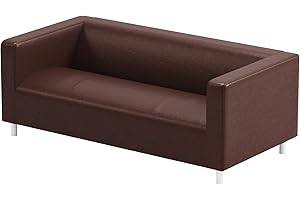 SOFA PRO The PU Leather Klippan Loveseat Sofa Cover Replacement is Custom Made for IKEA Klippan Loveseat Sofa Slipcover. (Dark Brown Faux Leather)