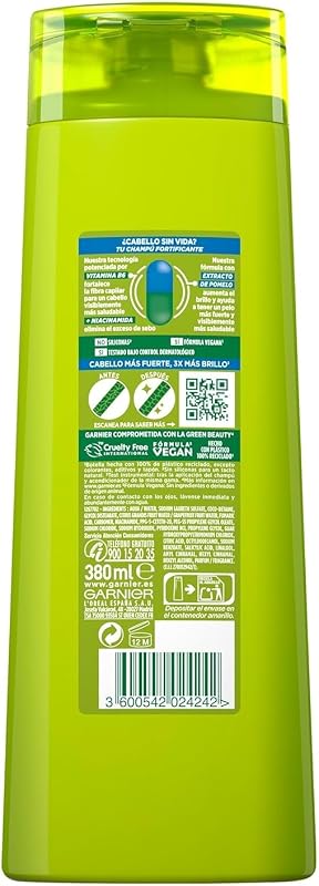 Fructis Shampoo Force and Gloss Shampoo, 2-in-1 380ml