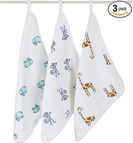 Amazon Co Jp Aden Anais エイデンアンドアネイ 日本正規品 出産祝い ベビーギフト ウォッシュクロスセット 3枚セット ジャングル ジャム 3pack Washcloth Set Jungle Jam 3048 約30 X 30cm ベビー マタニティ