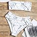MZEAZRK Women’s Two Piece Swimsuit Strapless Floral Print Bralette Bandeau Bikini Set Bathing Suits Swimwear Beach Suits